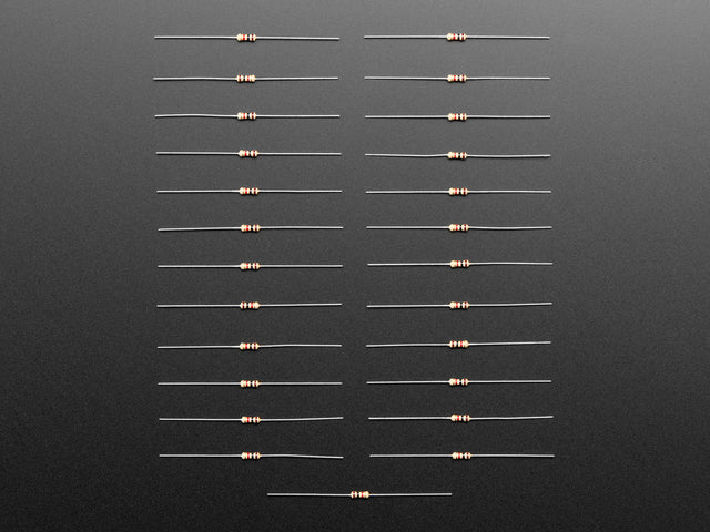Through-Hole Resistors - 1.0K ohm 5% 1/4W - Pack of 25