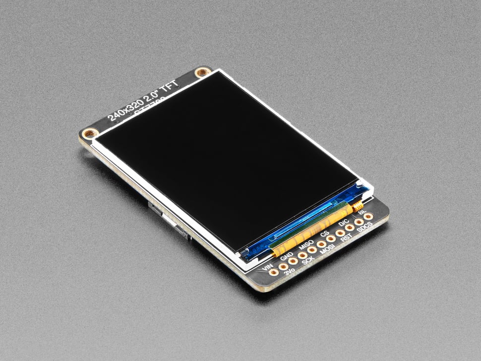 2.0" 320x240 Color IPS TFT Display with microSD Card Breakout