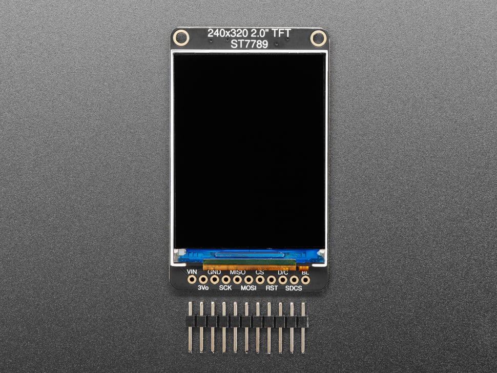 2.0" 320x240 Color IPS TFT Display with microSD Card Breakout