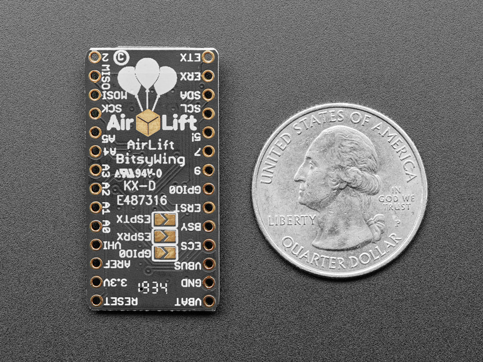 Adafruit AirLift Bitsy Add-On – ESP32 WiFi Co-Processor