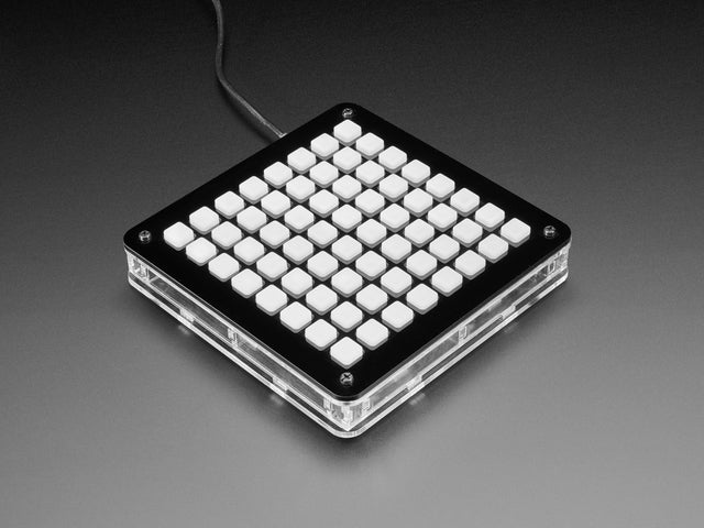 Adafruit 8x8 Trellis Feather M4 Acrylic Enclosure + Hardware Kit