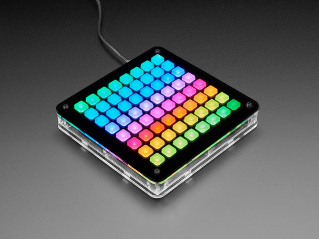 Adafruit 8x8 Trellis Feather M4 Acrylic Enclosure + Hardware Kit
