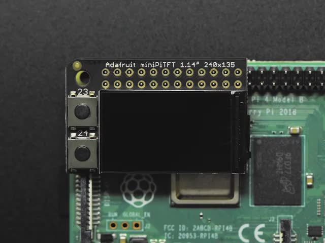 Adafruit Mini PiTFT - 135x240 Color TFT Add-on for Raspberry Pi