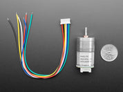 Geared DC Motor with Magnetic Encoder Outputs - 7 VDC 1:20 Ratio
