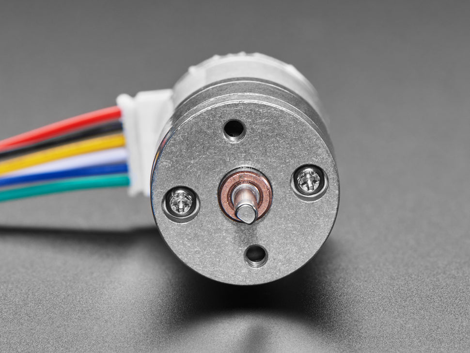 Geared DC Motor with Magnetic Encoder Outputs - 7 VDC 1:20 Ratio