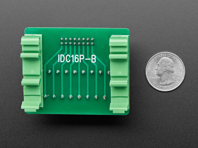 DIN Rail 2x8 IDC to Terminal Block Adapter Breakout
