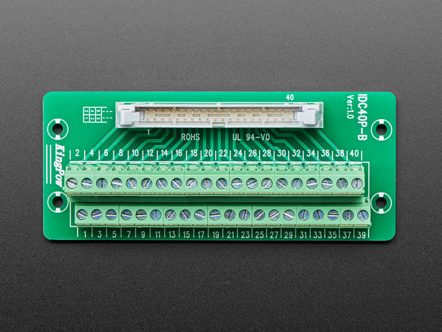 DIN Rail 2x20 IDC to Terminal Block Adapter Breakout