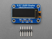 Monochrome 0.91" 128x32 I2C OLED Display - STEMMA QT / Qwiic