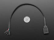 USB Type A Jack Breakout Cable with Premium Female Jumpers