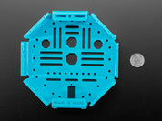 Octagon Chassis Frame - Blue Plastic - 16cm x 16cm x 4cm