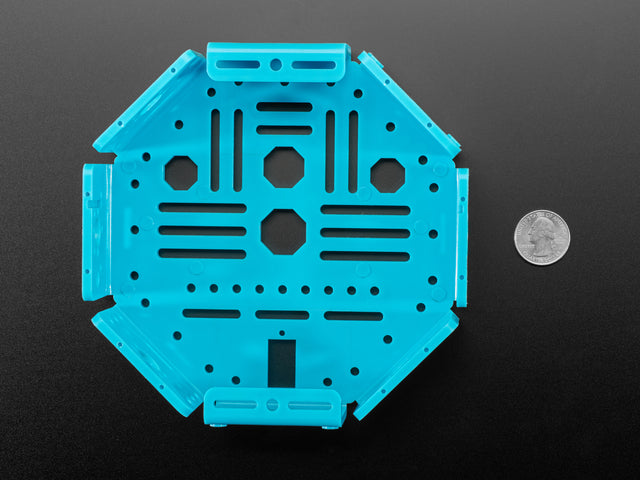 Octagon Chassis Frame - Blue Plastic - 16cm x 16cm x 4cm