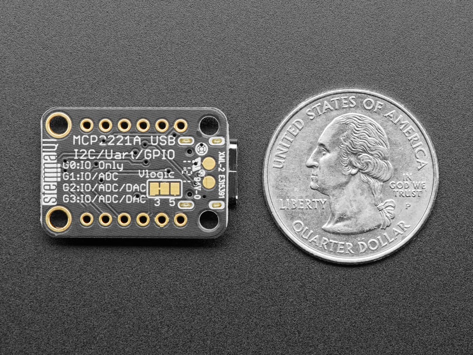 Adafruit MCP2221A Breakout - General Purpose USB to GPIO ADC I2C