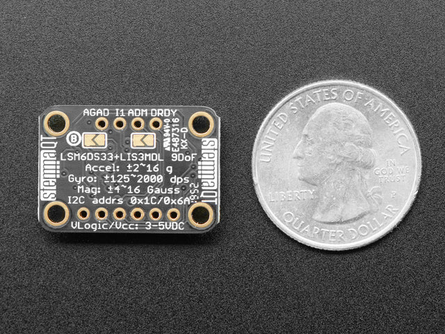 Adafruit LSM6DS33 + LIS3MDL - 9 DoF IMU with Accel / Gyro / Mag