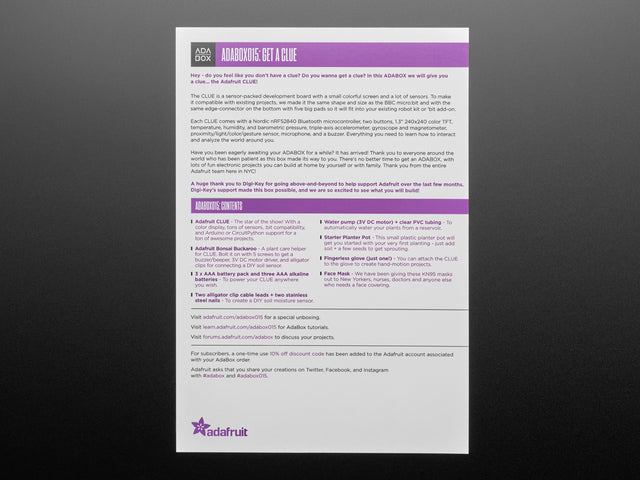 AdaBox015 - COME TO YOUR SENSORS