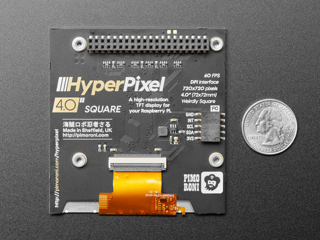 Pimoroni HyperPixel 4.0 Square - Hi-Res Display for Raspberry Pi