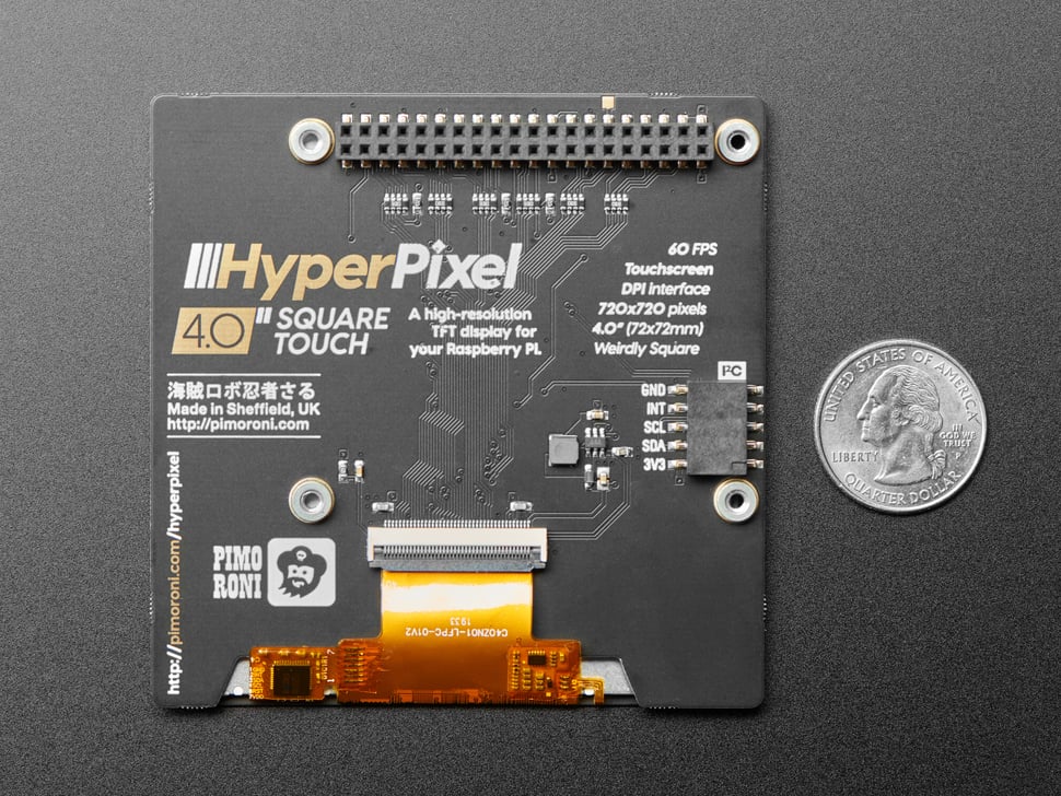 Pimoroni HyperPixel 4.0 Square - Touch Display for Raspberry Pi
