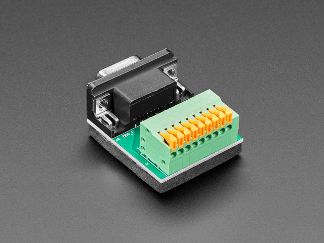 DE-9 (DB-9) Female Socket to Terminal Spring Block Adapter