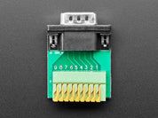 DE-9 (DB-9) Male Plug to Terminal Spring Block Adapter