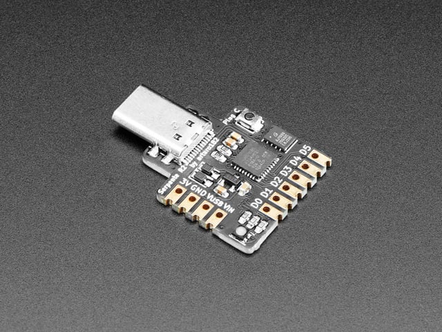 Serpente - Tiny CircuitPython Prototyping Board - USB C Plug