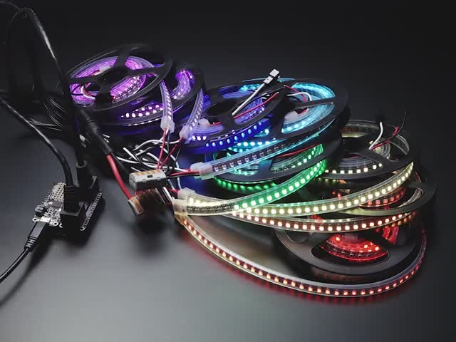Adafruit NeoPXL8 FeatherWing for Feather M4 - 8 x DMA NeoPixels!