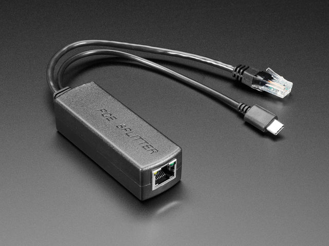 PoE Splitter with USB Type C - 5V 2A - 100 MB Ethernet