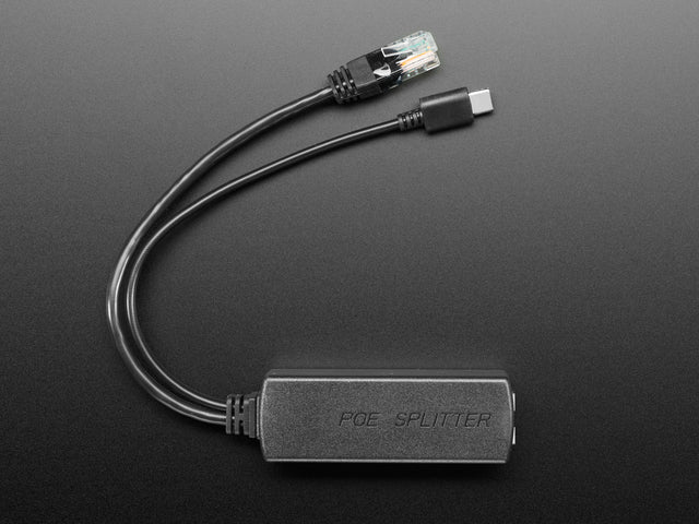 PoE Splitter with USB Type C - 5V 2A - 100 MB Ethernet