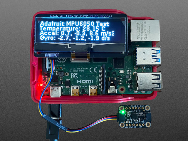 Adafruit 2.23" Monochrome OLED Bonnet for Raspberry Pi