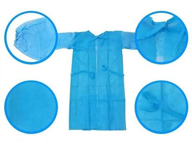 Personal Protection Isolation Gown - 4 Pack