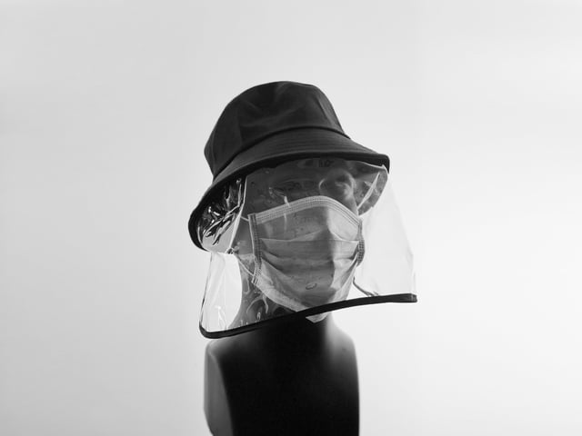 Urban Commuter Hat with Vinyl Face Shield