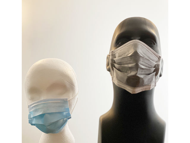 Standard Adult Disposable Masks - Blue Surgical-Style - 50 pk