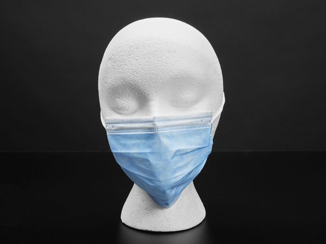 Standard Adult Disposable Masks - Blue Surgical-Style - 50 pk