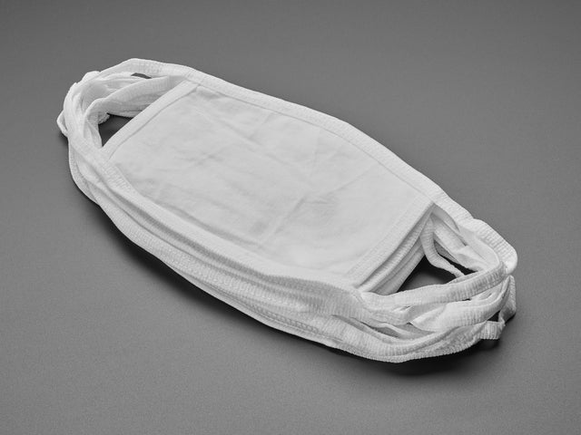Simple 3-Layer Cotton Masks - Adult Size - 10 pack