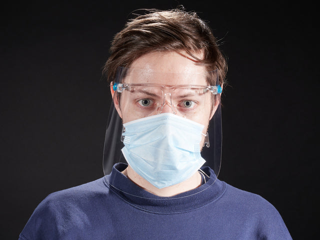 Face Shield with Glasses Frame