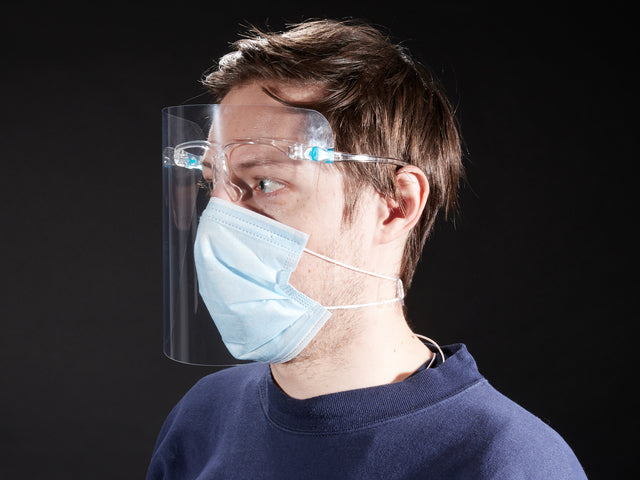 Face Shield with Glasses Frame