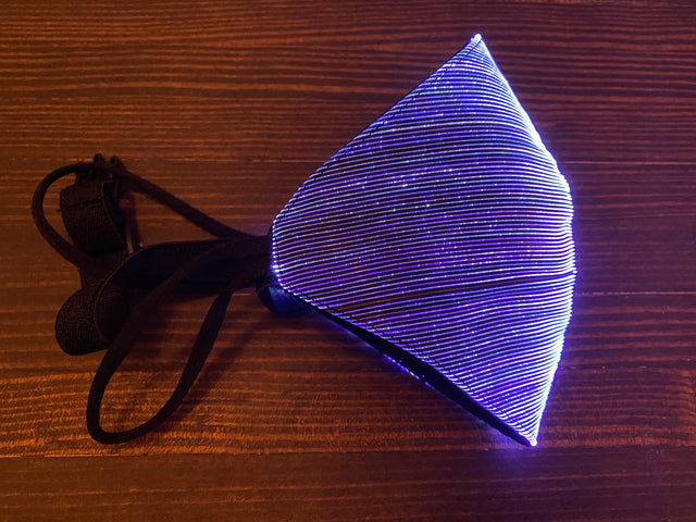 Face Mask With RGB LED Fiber Optic Fabric