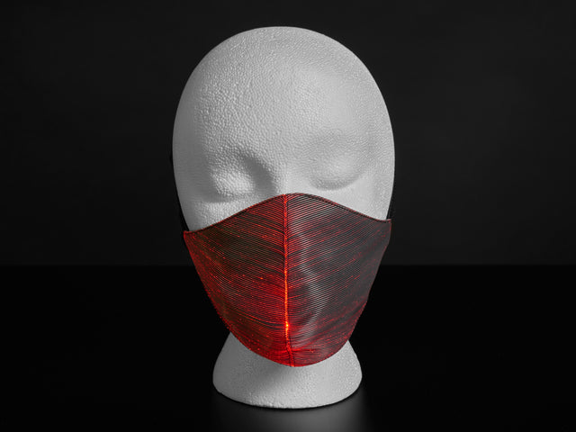 Face Mask With RGB LED Fiber Optic Fabric