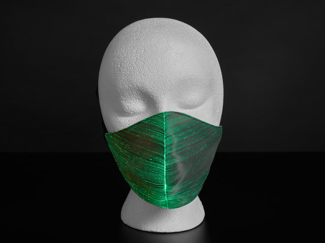 Face Mask With RGB LED Fiber Optic Fabric
