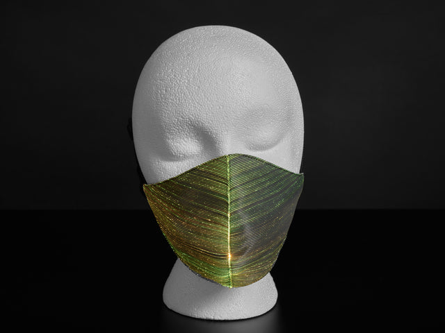Face Mask With RGB LED Fiber Optic Fabric