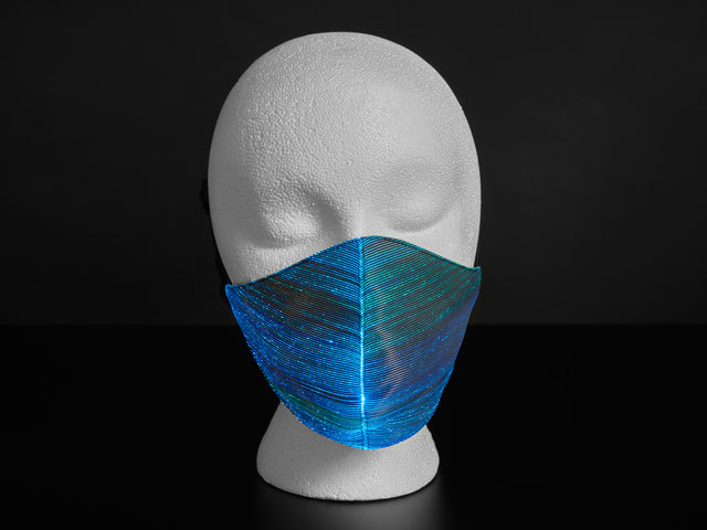 Face Mask With RGB LED Fiber Optic Fabric