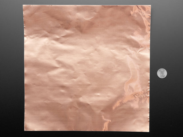 Copper Foil Sheet with Conductive Adhesive - 12" x12" Sheet