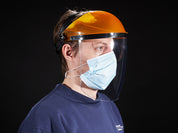 Round Covered Flip-Top Plexiglass Face Shield