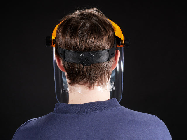 Round Covered Flip-Top Plexiglass Face Shield