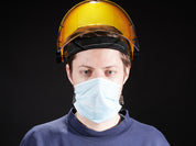 Round Covered Flip-Top Plexiglass Face Shield