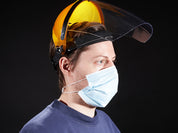 Round Covered Flip-Top Plexiglass Face Shield