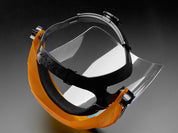 Round Covered Flip-Top Plexiglass Face Shield