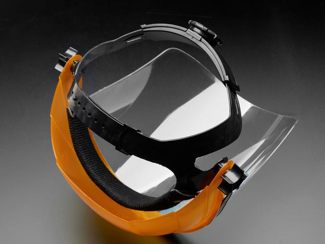 Round Covered Flip-Top Plexiglass Face Shield