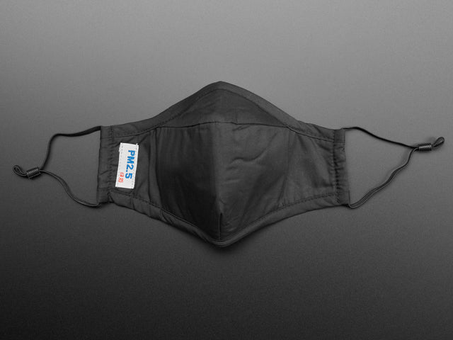 Adult PM2.5 Filtering Face Mask With 4 Filter Inserts - Black