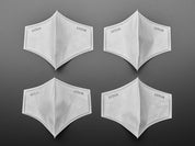 Adult PM2.5 Filtering Face Mask With 4 Filter Inserts - Black