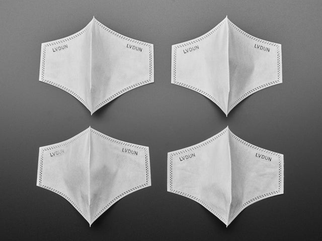 Adult PM2.5 Filtering Face Mask With 4 Filter Inserts - Black