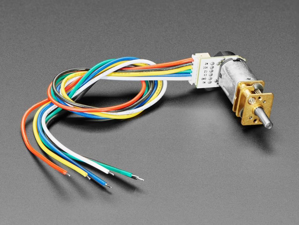 N20 DC Motor with Magnetic Encoder - 6V with 1:100 Gear Ratio